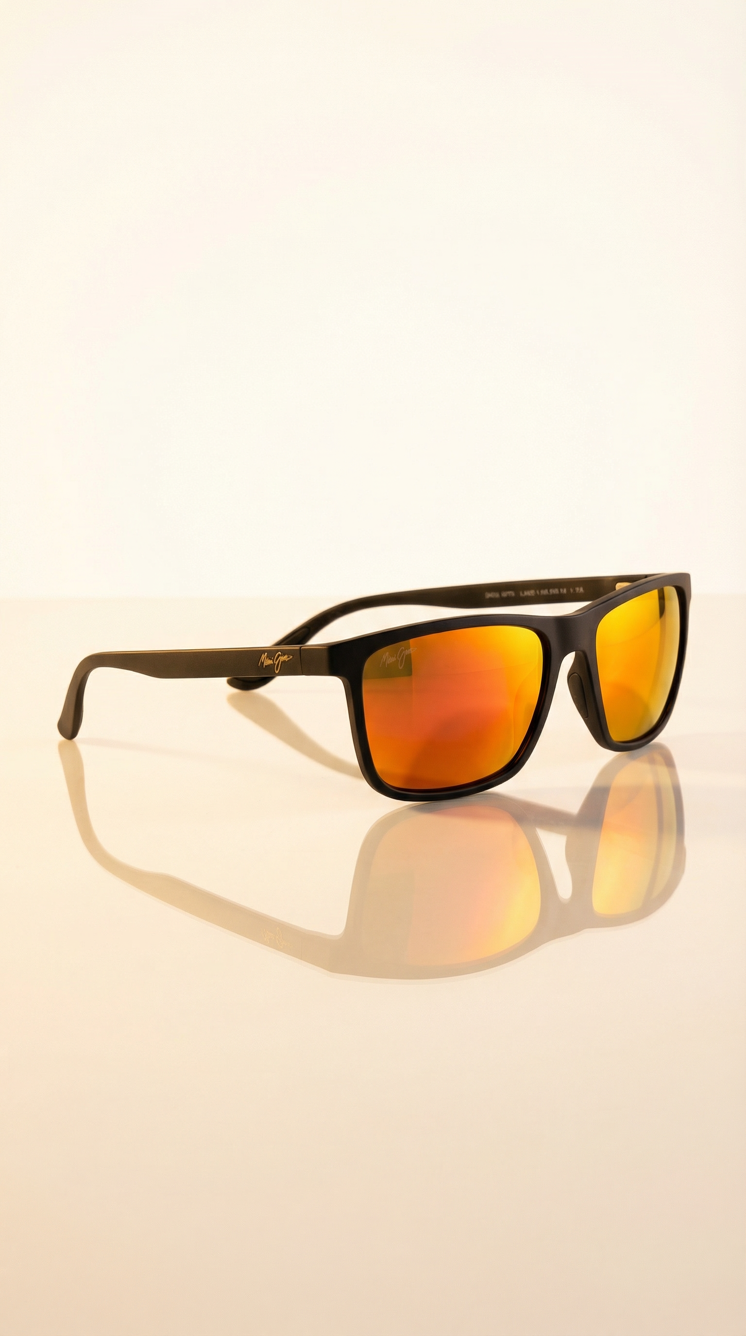 Maui Jim Black Matte · Lente espejo naranja polarizada