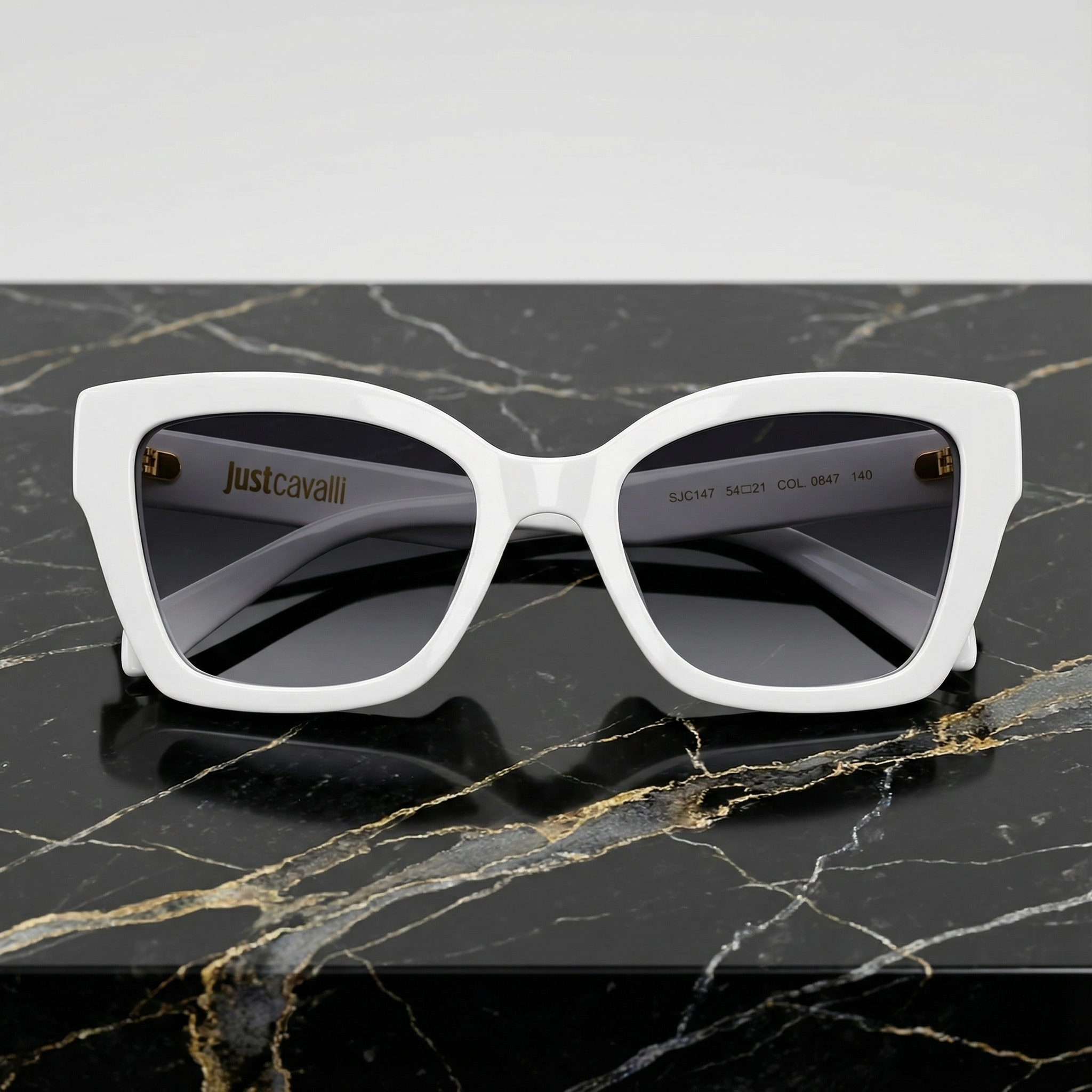 Just Cavalli Blancas Cat Eye – Lente Gris Degradada