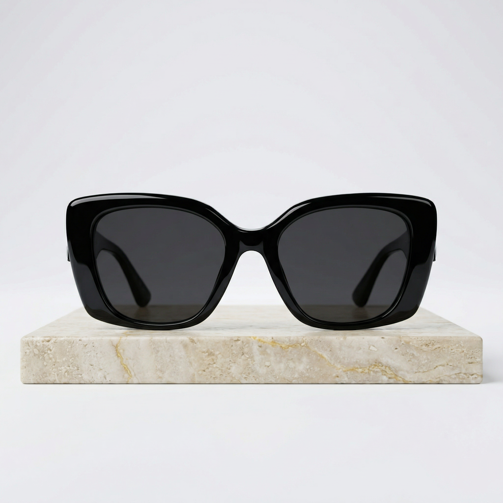 NINA RICCI Original – Gafas de Sol Oversize Negras con Cristales