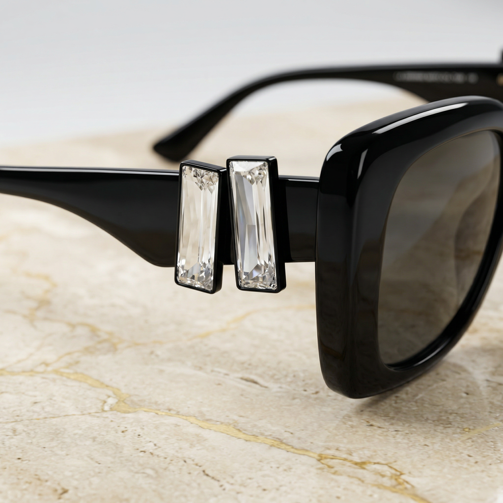 NINA RICCI Original – Gafas de Sol Oversize Negras con Cristales